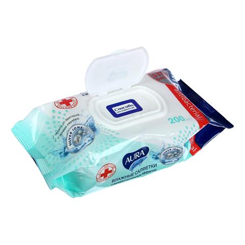 Салфетки влажные АУРА фэмили 200шт