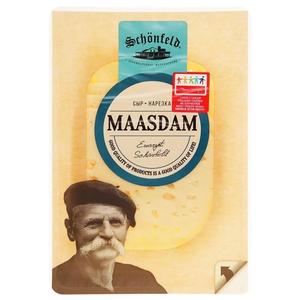 Сыр МААСДАМ Шонфелд 45% 125г нарезка