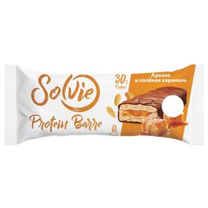 Батончик SOLVIE протеиновый 30% 50г Арахис и соленая карамель