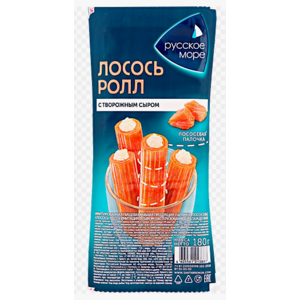 Краб ролл РУССКОЕ МОРЕ с творожным сыром 180гр