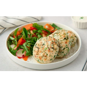 БИТОЧКИ ИЗ КУРИНОГО ФИЛЕ С ЗЕЛЕНЬЮ НА ПАРУ 1кг 