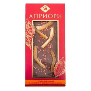 Шоколад АПРИОРИ 100г горький малина/цукаты