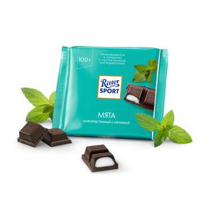 Шоколад РИТТЕР СПОРТ 100г Чудесная мята темный шоколад