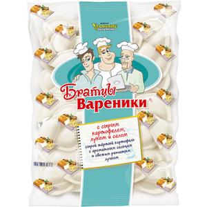 Вареники БРАТЦЫ С сырым картофелем луком и салом 750г