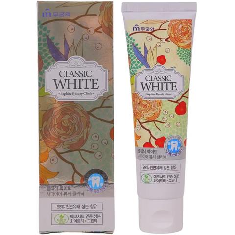 Паста зуб CLASSIC WHITE Отбеливающая 110г Мята-Зеленый чай