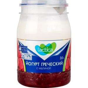 Йогурт ЛАКТИКА Греческий с малиной 3% 190г