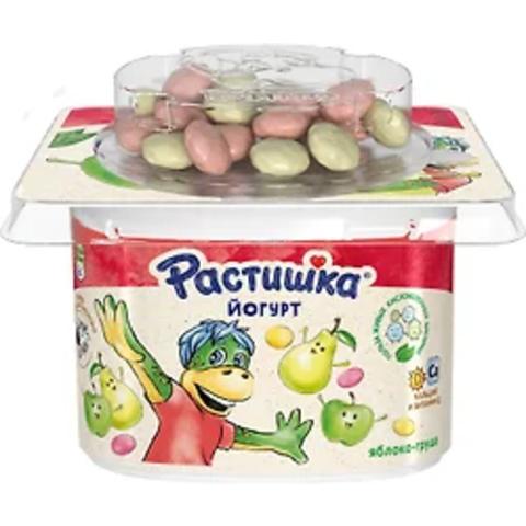 Йогурт РАСТИШКА Груша-яблоко 3% 118г с печеньем в шоколаде