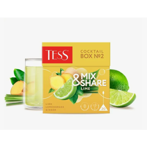 Напиток чайный ТЕСС Коктейль бокс №2 20*1,5г Лайм