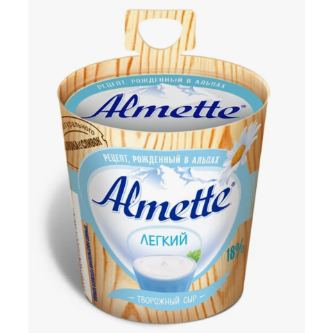 Сыр творож АЛЬМЕТТЕ Легкий 150гр