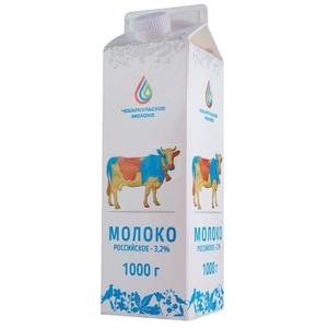 Молоко ЧЕБАРКУЛЬ 3,2% 1л т/п