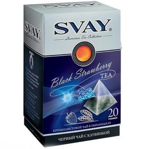 Чай СВЕЙ 2.5г*20пир черный с клубникой