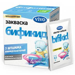 Закваска бактериальная VIVO бифивит 4шт по 0,5г на 4л