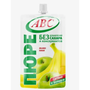 Пюре АВС без сахара 200г яблоко-банан