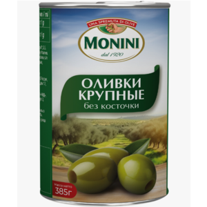 Оливки MONINI крупные без косточки 385 г