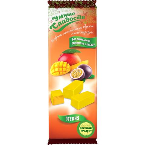 Конфеты УМНЫЕ СЛАДОСТИ желейные со стевией 90г манго-маракуйя