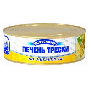 Конс Печень трески УЛЬТРАМАРИН  240г ж/б
