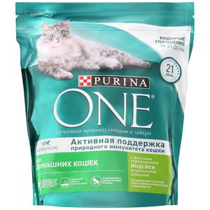 Корм ПУРИНА ONE 750г индейка для домашних кошек