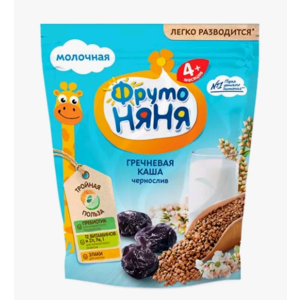 Каша ФРУТОНЯНЯ гречневая молочная с черносливом 200г