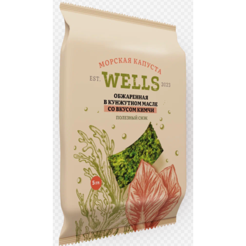 Чипсы ВЕЛЛС Морская капуста 5г кимчи