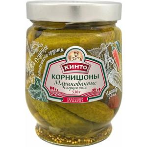 Корнишоны КИНТО маринованные перцем чили 5-8 530г