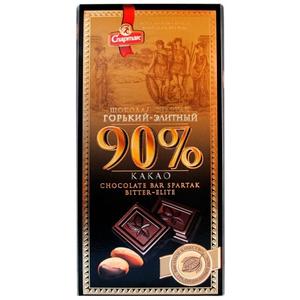 Шоколад СПАРТАК 90г горький 90% какао