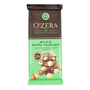 Шоколад О"ЗЕРА 90г Молочный с цельным фундуком