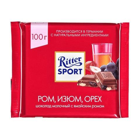 Шоколад РИТТЕР СПОРТ 100г молочный с ромом