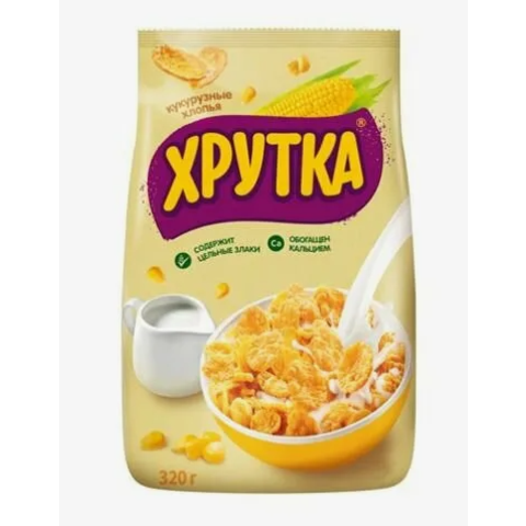 Завтрак ХРУТКА кукурузные хлопья 290г м/у