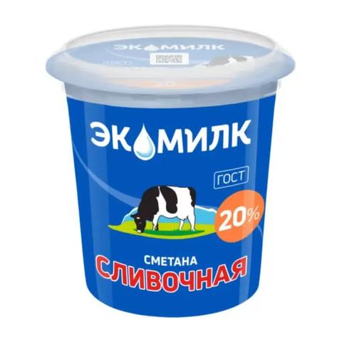 Сметана ЭКОМИЛК  20% 300г