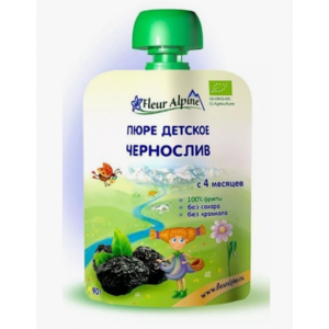 Пюре Fleur Alpine чернослив с 4+ 90г