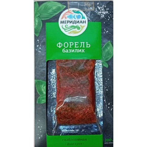 Форель МЕРИДИАН слабосоленая 200г Базилик 