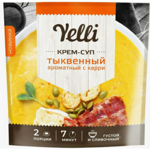 Крупа ЯРМАРКА Йелли Крем-Суп 70г Тыквенный с карри