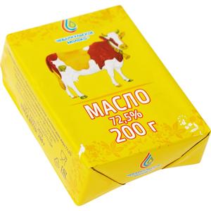 Масло сливочное ЧЕБАРКУЛЬ 72,5% 180г фольга