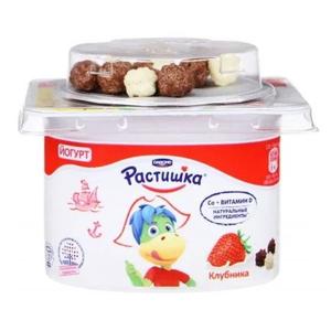 Йогурт РАСТИШКА Клубника 3% 115г злаковые драже в шоколаде