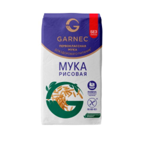 Мука ГАРНЕЦ Рисовая б/глютена 500г