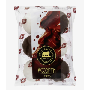 Зефир ПЕТЕРБУРГСКИЙ КОНДИТЕР 350г Ассорти ванильный