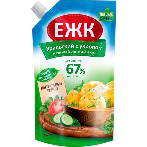 Майонез ЕЖК Уральский с укропом 67% 338мл 