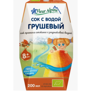 Сок с водой Fleur Alpine грушевый с 8+ 200 мл