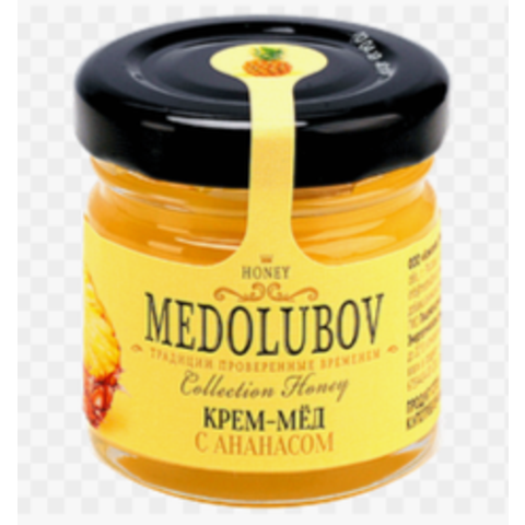 Крем - Мёд МЕДОЛЮБОВ ананас 40г