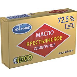 Масло слив ЭКОМИЛК Крестьянское 72,5% ГОСТ 160г