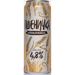 Пиво ПШЕНИЧКА мягкое н/ф.св.0,45л, 4,8% ж/б