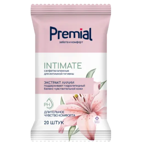 Салфетки влажные д/интим гигиены 20шт