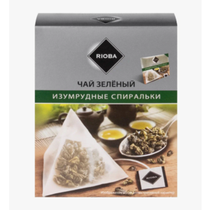 Чай РИОБА зеленый 20*2г изумрудные спиральки