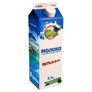 Молоко ДЕП 2,5% т/п 1л