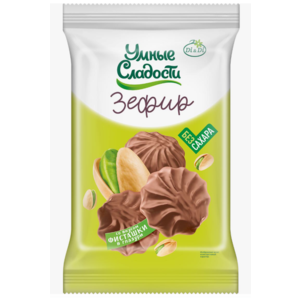 Зефир ДИ ЭНД ДИ Умные сладости 180г со вкусом фисташки в глазури