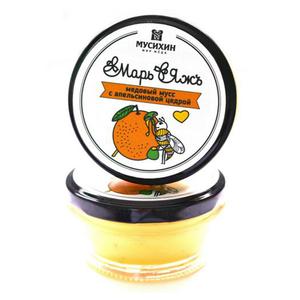 Мёд-мусс МУСИХИН с апельсиновой цедрой 120г ст/б