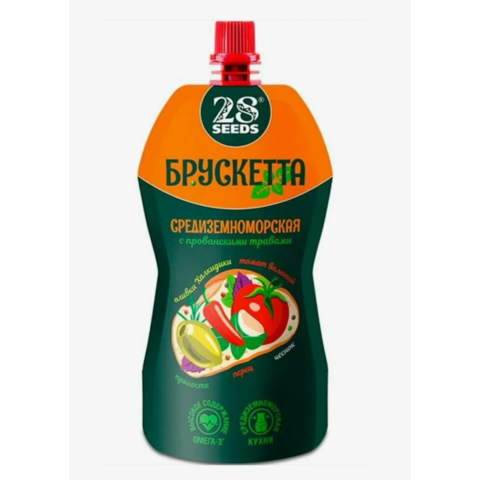 Брускетта 28SEEDS средиземноморская 150г д/п