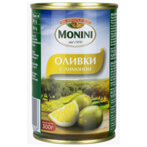 Оливки MONINI c лимоном 300г