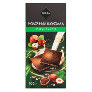 Шоколад РИОБА 100г молочный с фундуком