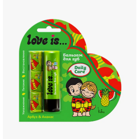 Бальзам для губ LOVE IS... 4,2г Арбуз-Ананас+ж/р